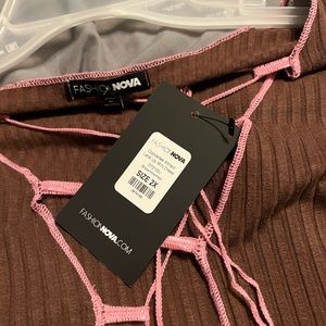 Opposite Attract Lace Up Mini Dress